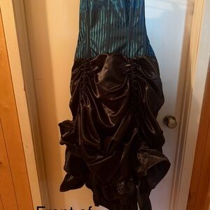 Strapless Blue and Black Dress Great Buy